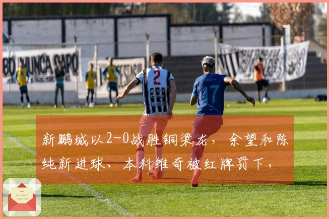 新鹏城以2-0战胜铜梁龙，余望和陈纯新进球、本科维奇被红牌罚下，暂时登顶
